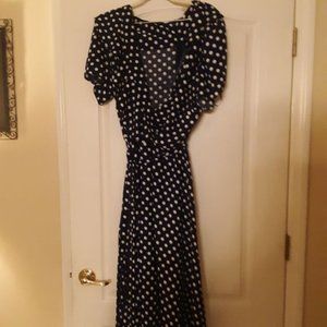 New Blue and White Polka Dot Dress Never Worn
